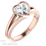 Heart Shaped Forever One Moissanite Engagement Ring #GTJ1216-heart-fb-r 4 Heart Shaped Forever Brilliant Moissanite Engagement Ring #GTJ1216-heart-fb-r