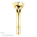 Heart Shaped Forever One Moissanite Engagement Ring #GTJ1216-heart-fb-y 3 Heart Shaped Forever Brilliant Moissanite Engagement Ring #GTJ1216-heart-fb-y