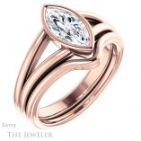 Marquise Cut Forever Brilliant Moissanite Engagement Ring #GTJ1216-marquise-fb-r