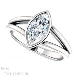 Marquise Cut Forever Brilliant Moissanite Engagement Ring #GTJ1216-marquise-fb-w