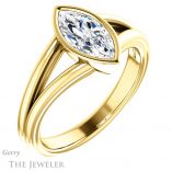 Marquise Cut Forever One Moissanite Engagement Ring #GTJ1216-marquise-fb-y 4 Marquise Cut Forever Brilliant Moissanite Engagement Ring #GTJ1216-marquise-fb-y