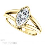 Marquise Cut Forever One Moissanite Engagement Ring #GTJ1216-marquise-fb-y 5 Marquise Cut Forever Brilliant Moissanite Engagement Ring #GTJ1216-marquise-fb-y