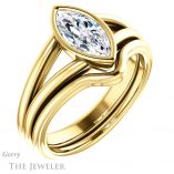 Marquise Cut Forever One Moissanite Engagement Ring #GTJ1216-marquise-fb-y 6 Marquise Cut Forever Brilliant Moissanite Engagement Ring #GTJ1216-marquise-fb-y