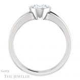 Oval Shaped Forever One Moissanite Engagement Ring #GTJ1216-oval-fo-w