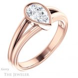 Pear Shaped Forever One Moissanite Engagement Ring #GTJ1216-pear-fb-r 4 Pear Shaped Forever Brilliant Moissanite Engagement Ring #GTJ1216-pear-fb-r