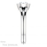 Round Cut Forever One Moissanite Engagement Ring #GTJ1216-round-fo-w