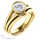 Round Cut Forever One Moissanite Engagement Ring #GTJ1216-round-fo-y 6 Round Cut Forever One Moissanite Engagement Ring #GTJ1216-round-fo-y