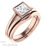 Princess Cut Forever One Moissanite Engagement Ring #GTJ1216-square-fo-r 6 Princess Cut Forever One Moissanite Engagement Ring #GTJ1216-square-fo-r