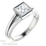 Princess Cut Forever One Moissanite Engagement Ring #GTJ1216-square-fo-w