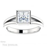 Princess Cut Forever One Moissanite Engagement Ring #GTJ1216-square-fo-w