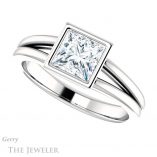 Princess Cut Forever One Moissanite Engagement Ring #GTJ1216-square-fo-w