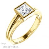 Princess Cut Forever One Moissanite Engagement Ring #GTJ1216-square-fo-y 4 Princess Cut Forever One Moissanite Engagement Ring #GTJ1216-square-fo-y