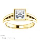 Princess Cut Forever One Moissanite Engagement Ring #GTJ1216-square-fo-y 1 Princess Cut Forever One Moissanite Engagement Ring #GTJ1216-square-fo-y
