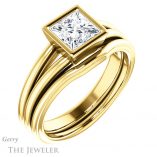 Princess Cut Forever One Moissanite Engagement Ring #GTJ1216-square-fo-y 6 Princess Cut Forever One Moissanite Engagement Ring #GTJ1216-square-fo-y