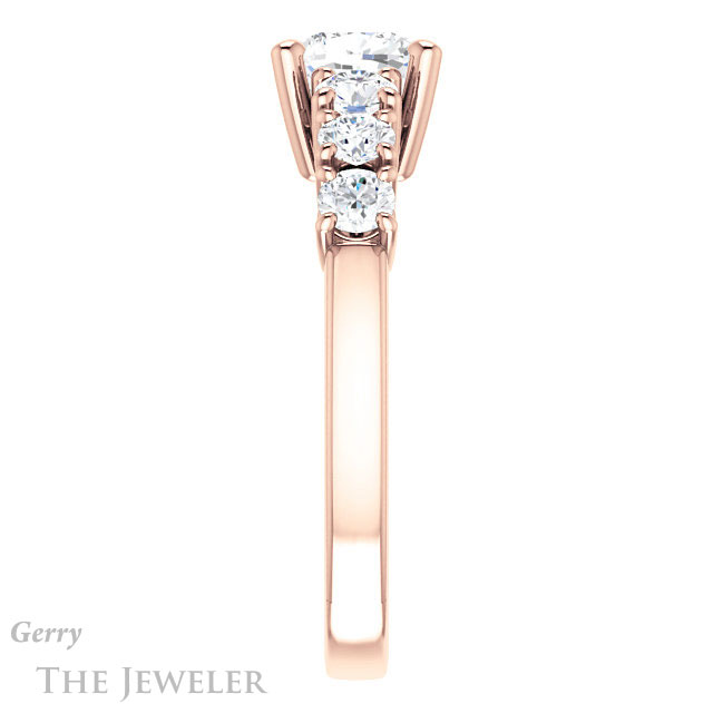 Cushion Cut Forever One Moissanite Engagement Ring #GTJ1217-cushion-fo-r | Gerry The Jeweler Cushion Cut Forever One Moissanite Engagement Ring #GTJ1217-cushion-fo-r