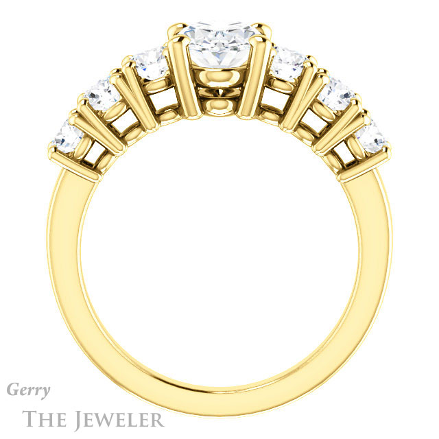 Oval Shaped Forever One Moissanite Engagement Ring #GTJ1217-oval-fo-y | Gerry The Jeweler Oval Shaped Forever One Moissanite Engagement Ring #GTJ1217-oval-fo-y