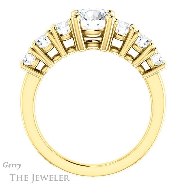 Round Cut Forever One Moissanite Engagement Ring #GTJ1217-round-fo-y | Gerry The Jeweler Round Cut Forever One Moissanite Engagement Ring #GTJ1217-round-fo-y