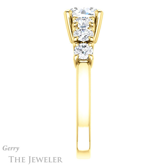 Round Cut Forever One Moissanite Engagement Ring #GTJ1217-round-fo-y | Gerry The Jeweler Round Cut Forever One Moissanite Engagement Ring #GTJ1217-round-fo-y
