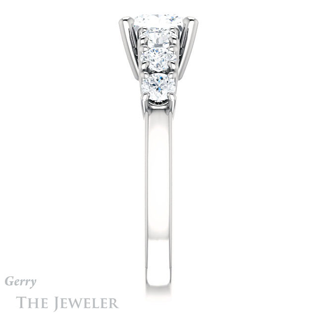 Princess Cut Forever One Moissanite Engagement Ring #GTJ1217-square-fo-w | Gerry The Jeweler Princess Cut Forever One Moissanite Engagement Ring #GTJ1217-square-fo-w