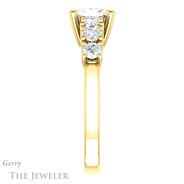 Princess Cut Forever One Moissanite Engagement Ring #GTJ1217-square-fo-y | Gerry The Jeweler Princess Cut Forever One Moissanite Engagement Ring #GTJ1217-square-fo-y