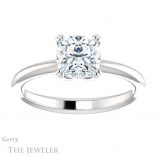 Cushion Cut Forever One Moissanite Engagement Ring #GTJ1220-cushion-fo-w