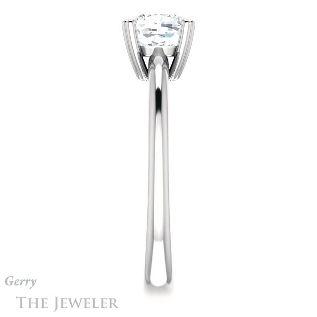 Cushion Cut Forever One Moissanite Engagement Ring #GTJ1220-cushion-fo-w