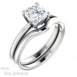 Cushion Cut Forever One Moissanite Engagement Ring #GTJ1220-cushion-fo-w