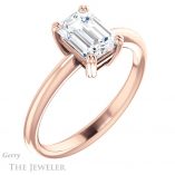 Emerald Cut Forever One Moissanite Engagement Ring #GTJ1220-emerald-fb-r 4 Emerald Cut Forever Brilliant Moissanite Engagement Ring #GTJ1220-emerald-fb-r
