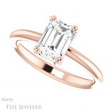 Emerald Cut Forever One Moissanite Engagement Ring #GTJ1220-emerald-fb-r 5 Emerald Cut Forever Brilliant Moissanite Engagement Ring #GTJ1220-emerald-fb-r