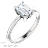 Emerald Cut Forever Brilliant Moissanite Engagement Ring #GTJ1220-emerald-fb-w