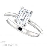 Emerald Cut Forever Brilliant Moissanite Engagement Ring #GTJ1220-emerald-fb-w