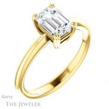 Emerald Cut Forever Brilliant Moissanite Engagement Ring #GTJ1220-emerald-fb-y