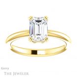 Emerald Cut Forever Brilliant Moissanite Engagement Ring #GTJ1220-emerald-fb-y