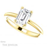 Emerald Cut Forever Brilliant Moissanite Engagement Ring #GTJ1220-emerald-fb-y