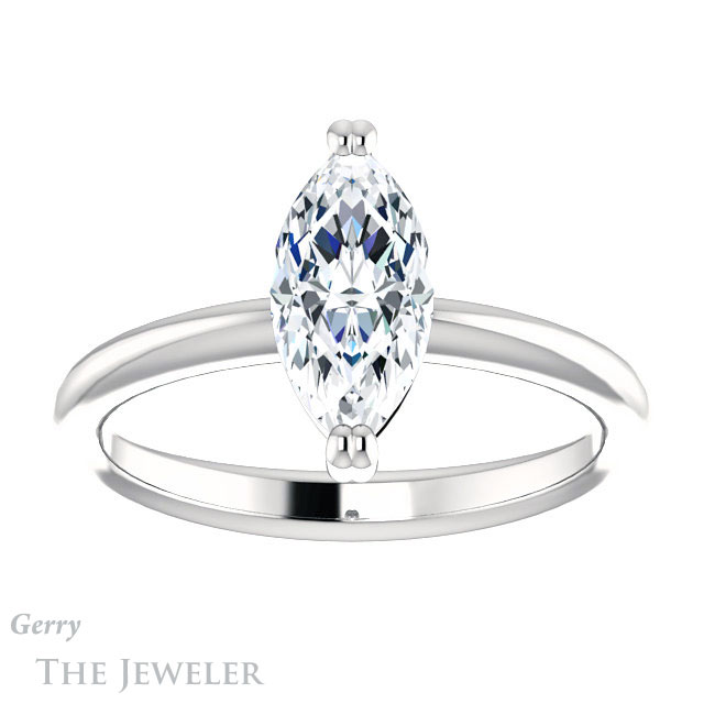 Marquise Cut Forever Brilliant Moissanite Engagement Ring #GTJ1220-marquise-fb-w