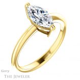 Marquise Cut Forever One Moissanite Engagement Ring #GTJ1220-marquise-fb-y 4 Marquise Cut Forever Brilliant Moissanite Engagement Ring #GTJ1220-marquise-fb-y