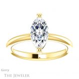 Marquise Cut Forever One Moissanite Engagement Ring #GTJ1220-marquise-fb-y 1 Marquise Cut Forever Brilliant Moissanite Engagement Ring #GTJ1220-marquise-fb-y