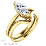 Marquise Cut Forever One Moissanite Engagement Ring #GTJ1220-marquise-fb-y 6 Marquise Cut Forever Brilliant Moissanite Engagement Ring #GTJ1220-marquise-fb-y