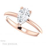Pear Shaped Forever One Moissanite Engagement Ring #GTJ1220-pear-fb-r 5 Pear Shaped Forever Brilliant Moissanite Engagement Ring #GTJ1220-pear-fb-r