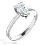 Pear Shaped Forever Brilliant Moissanite Engagement Ring #GTJ1220-pear-fb-w