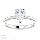 Pear Shaped Forever Brilliant Moissanite Engagement Ring #GTJ1220-pear-fb-w