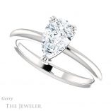 Pear Shaped Forever Brilliant Moissanite Engagement Ring #GTJ1220-pear-fb-w