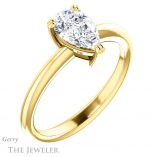 Pear Shaped Forever Brilliant Moissanite Engagement Ring #GTJ1220-pear-fb-y