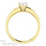 Pear Shaped Forever Brilliant Moissanite Engagement Ring #GTJ1220-pear-fb-y