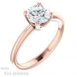 Round Cut Forever One Moissanite Engagement Ring #GTJ1220-round-fo-r