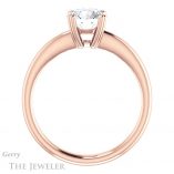 Round Cut Forever One Moissanite Engagement Ring #GTJ1220-round-fo-r
