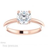 Round Cut Forever One Moissanite Engagement Ring #GTJ1220-round-fo-r