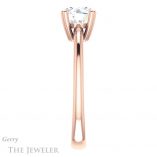 Round Cut Forever One Moissanite Engagement Ring #GTJ1220-round-fo-r