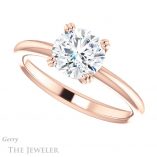 Round Cut Forever One Moissanite Engagement Ring #GTJ1220-round-fo-r