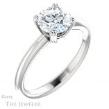 Round Cut Forever One Moissanite Engagement Ring #GTJ1220-round-fo-w